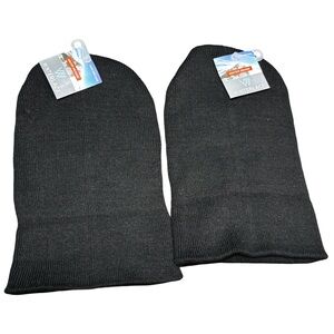 Set Of 2 Winterlace Black Kids Winter Beanie New